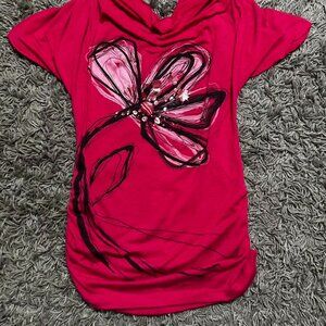 Y2K Mini Dress/ Long Top With Cold Shoulder Size M